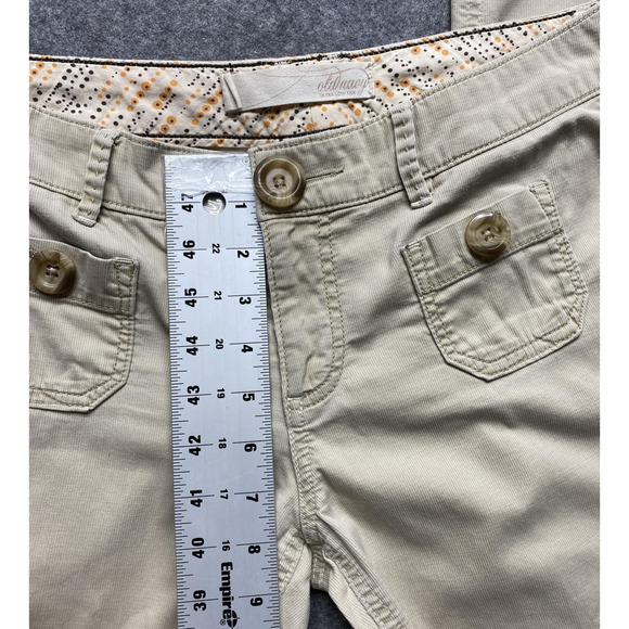Old Navy Pants Womens Size 2 Beige Ultra Low Rise Wide Leg Casual Chino Y2K - Picture 3 of 16